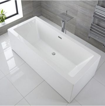 Inbouw acryl ligbad Cube glanzend wit