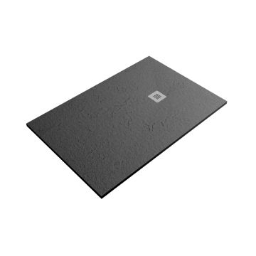 Composiet douchebak Slim Eco 80x120 cm leisteen antraciet
