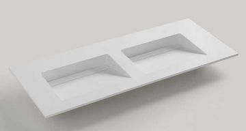 Composiet dubbele wastafel op maat - Cosmo - tot 51cm diep