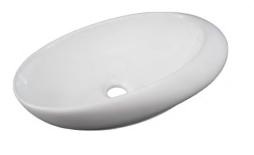 Keramische ovale opbouw waskom Life 49x30cm wit