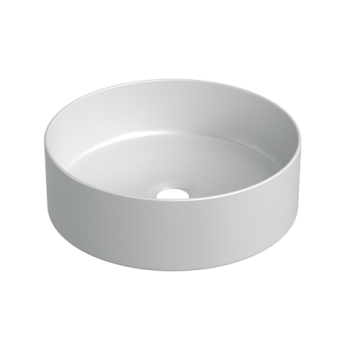 Keramische ronde opbouw waskom Cylindrico ø36cm mat wit