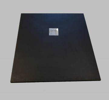 Composiet douchebak Solid ECO 90x120cm zwart structuur leisteen