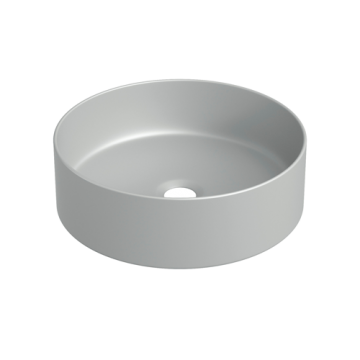 Keramische ronde opbouw waskom Cylindrico ø36cm mat grijs