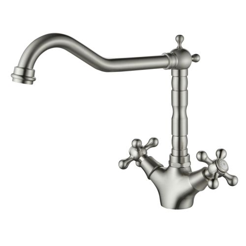 Klassieke keukenkraan Old fashion oud-zilver 