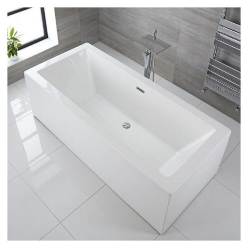 Inbouw acryl ligbad Cube glanzend wit