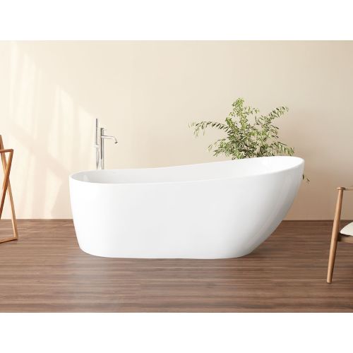 Vrijstaand acryl ligbad Dalia 180x80cm glanzend wit