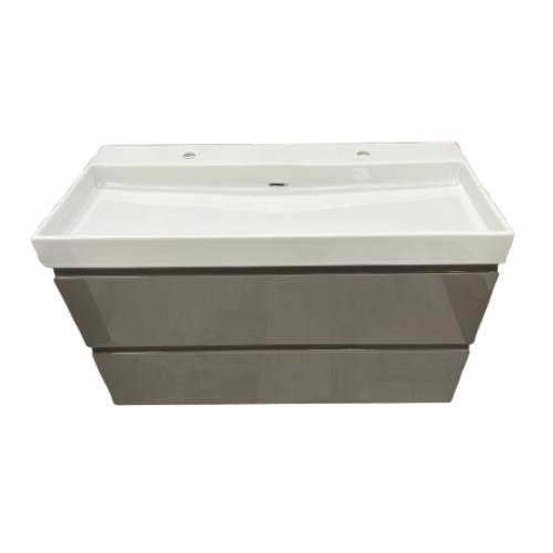 Badmeubel Coral 100cm Mokka glans met keramische wastafel