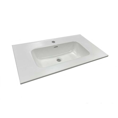 Keramische wastafel Casablanca 81x46cm Mat Wit