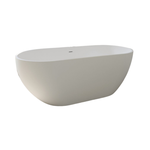 Vrijstaand composiet ligbad Rondo 170x80cm mat wit 