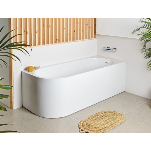 Acryl Hoekbad Torino Angolo 170x70cm glanzend wit rechts