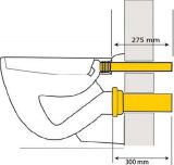 Verlengde wandcloset aansluitset 90-110 lengte 300mm universeel 