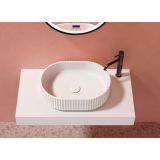 Solid Surface opbouw waskom Olimpia 48x34,5cm mat wit