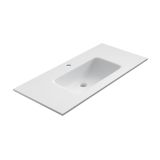 Solid Surface wastafel Florence 101x46cm wit mat