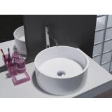 Solid Surface waskom opbouw Luciano ø40cm mat wit