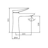 Wastafelkraan Nava chroom