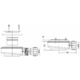 Composiet douchebak Slim Eco 70x80 cm leisteen wit