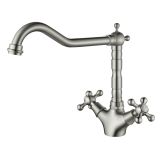 Klassieke keukenkraan Old fashion oud-zilver 
