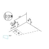 Acryl hoekbad Trento Angolo 178x130cm glanzend wit Rechts