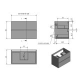 Badmeubel Volans met 2 laden