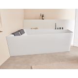 Acryl hoekbad Trento Angolo 178x130cm glanzend wit Links