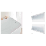 Acryl hoekbad Trento Angolo 178x130cm glanzend wit Rechts