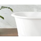 Vrijstaand Solid Surface ligbad Classic 180x88cm mat wit