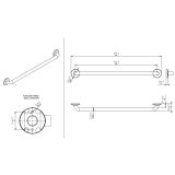 Badgreep Manillon RVS 75cm
