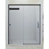 Schuifdeur 65cm met vast deel 55cm Cosmo - 6 mm - Helder Glas Chroom