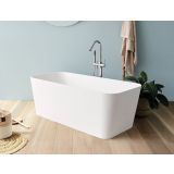 Vrijstaand solid Surface ligbad Rust 150x70cm mat wit