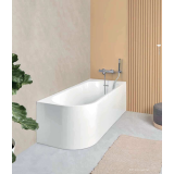 Acryl Hoekbad Torino Angolo 170x70cm glanzend wit links