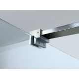 Vaste douchewand Luna 140x200cm Matte Band Chroom