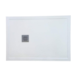 Composiet Douchebak met Rand Stone Eco 90x170cm Granito Wit Ral9003