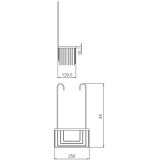 Doucherek chroom met ophang haken voor ophanging aan douchekraan