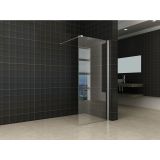 Vaste douchewand Luna 40x200cm Transparantglas Chroom