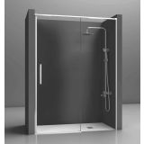 2-delige douchewand met schuifdeur Slim - 6mm