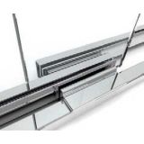 4-delige Douchewand met schuifdeuren en zijwand Trebol - 6mm