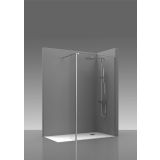 Douchewand Walk In met draaibaar deel - 8mm