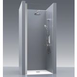 Draaideur Padel 70cm Transparantglas Chroom