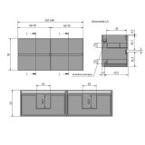 Dubbel badmeubel Volans met 2 laden