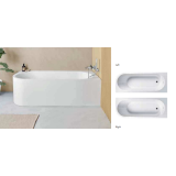 Acryl Hoekbad Torino Angolo 170x70cm glanzend wit links