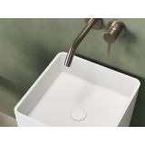 Vrijstaand Solid Surface wastafel Ember 40x40x85cm (lxdxh) - zonder kraangat