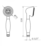 Handdouche Hidro 1866 chroom 2 standen