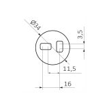 Kantelbare handdouchehouder Pipe ABS chroom