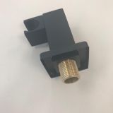 Kantelbare handdouche houder Cuadro met waterinlaat en muuraansluiting mat zwart