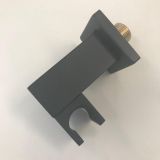 Kantelbare handdouche houder Cuadro met waterinlaat en muuraansluiting mat zwart