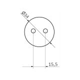 Kantelbare handdouchehouder Pipe Nero mat zwart