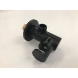 Muuraansluiting voor doucheslang mat zwart met handdouche houder