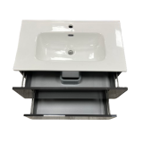 Badmeubel Onyx 80cm Antraciet Glans met Keramische wastafel