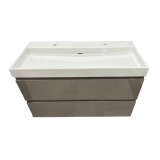 Badmeubel Coral 100cm Mokka glans met keramische wastafel