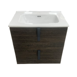 Badmeubel Evolve 60cm noten met keramische wastafel